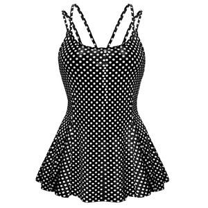 Polka Dot Peplum Cami
